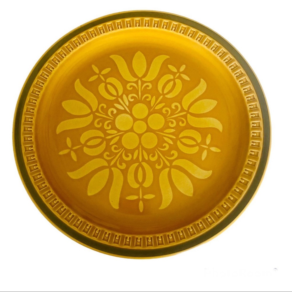 Vintage Stonecraft PUEBLO Yellow Serving Plater 1980s Made In Japan